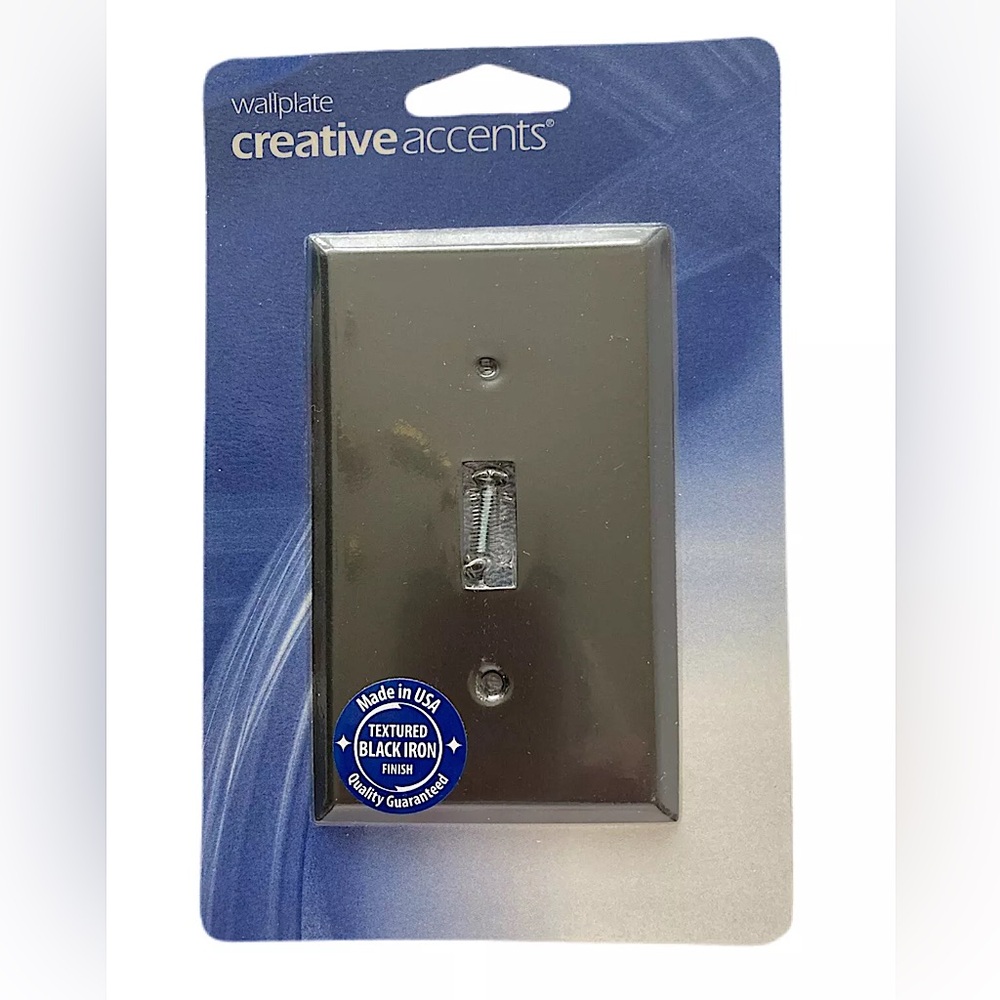 Creative Accents Switch WallPlate Lighting Plate Toggle Black Iron #9BI101